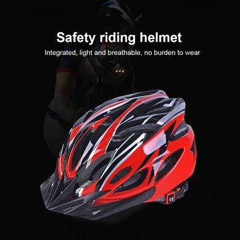 Легкий мотоциклетный шлем, шляпа для улицы, дорожный велосипедный шлем для мужчин и женщин для безопасности езды на велосипеде, велосипедный шлем для взрослых, велосипед MTB Изображение