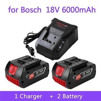 18V Batterie 6,0 Ah für Bohrmaschine 18V Lithium-ionen-akku BAT609, BAT609G, BAT618, BAT618G, BAT614 + 1 Ladegerät Изображение