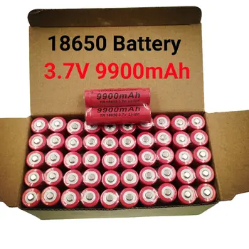 Фактическая емкость 18650 литиевая батарея перезаряжаемая 9900 мАч литиевая батарея 3,7 В сильный свет фонарик перезаряжаемая батарея Изображение