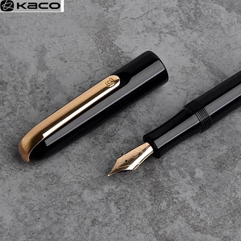 Авторучка Kaco MASTER с золотым наконечником 14K F 0,5 мм, Роскошные ручки для офиса, Бизнес, Натуральная Каллиграфическая ручка, Подарочная коробка Boss Изображение