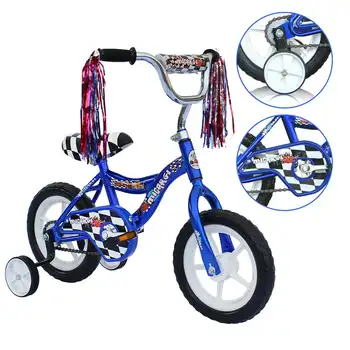 12-дюймовый велосипед для 2-4 лет, шины EVA и тренировочные колеса, отлично подходит для начинающих Изображение