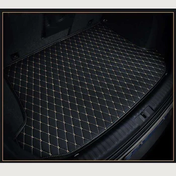 Изготовленные на заказ Кожаные Коврики в багажник автомобиля для Land Rover Range Rover Discovery LR4 Sport Freelander Defender Velar Vogue Авто Ковры Чехлы Изображение