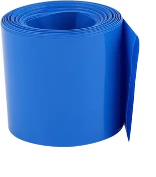 Keszoox 70 мм плоская ширина длина 5,5 м термоусадочная трубка из ПВХ синего цвета для аккумуляторов 18650 Изображение
