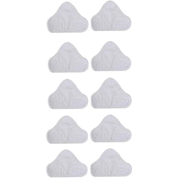 10 Упаковок Сменных паровых швабр из микрофибры для H2O Mop X5 с треугольным сопротивлением Изображение