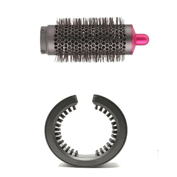 Цилиндрическая расческа, щетка для чистки бигуди Dyson Airwrap, Вращающаяся Насадка для выпрямления волос, щетка для завивки волос Изображение