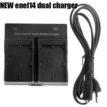 Новое Двухканальное Зарядное устройство для Nikon EN-EL14 ENEL14 bateria en el14 D5300 D5200 D5100 D3200 D3100 P7100 P7700 P7000 P7800 Изображение