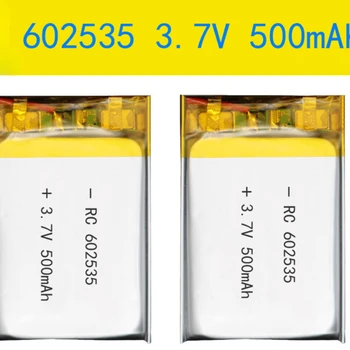 2022 Новые батареи Полимерная литиевая батарея 3,7 В 602535 500 мАч Могут быть настроены по индивидуальному заказу Оптовая сертификация качества CE FCC ROHS MSDS Изображение